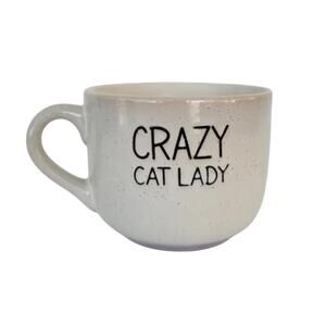 Crazy Cat Lady Spectrum Design Coffee Mug Ceramic Bone White Lilac Cat Lover Cup